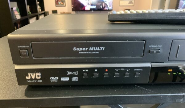 (TESTED) JVC DR-MV100B DVD VCR Recorder & Player Combo VHS HDMI with Remote - Image 3