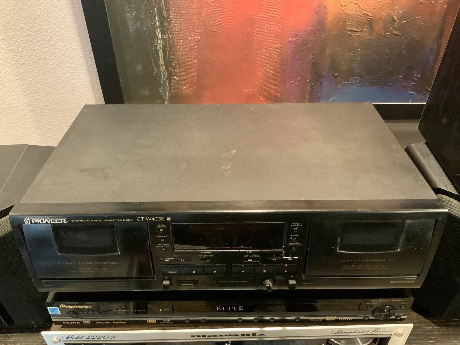 Pioneer CT-W403R Dual Cassette, Auto Reverse, Dolby B & C, HX Pro READ - Image 3