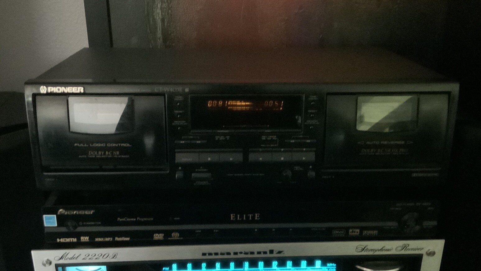 Pioneer CT-W403R Dual Cassette, Auto Reverse, Dolby B & C, HX Pro READ - Image 4