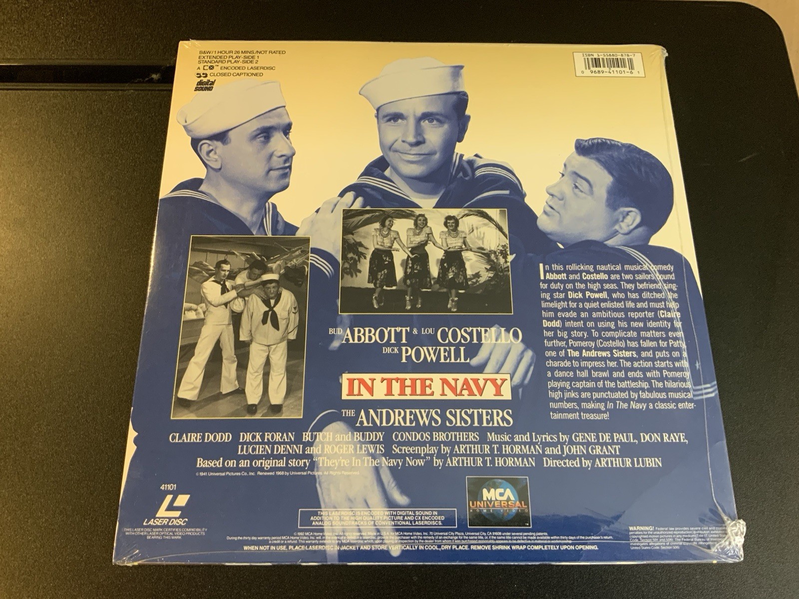 ABBOTT & COSTELLO IN THE NAVY ENCORE MOVIE LASERDISC DICK POWELL NEW SEALED - Image 2
