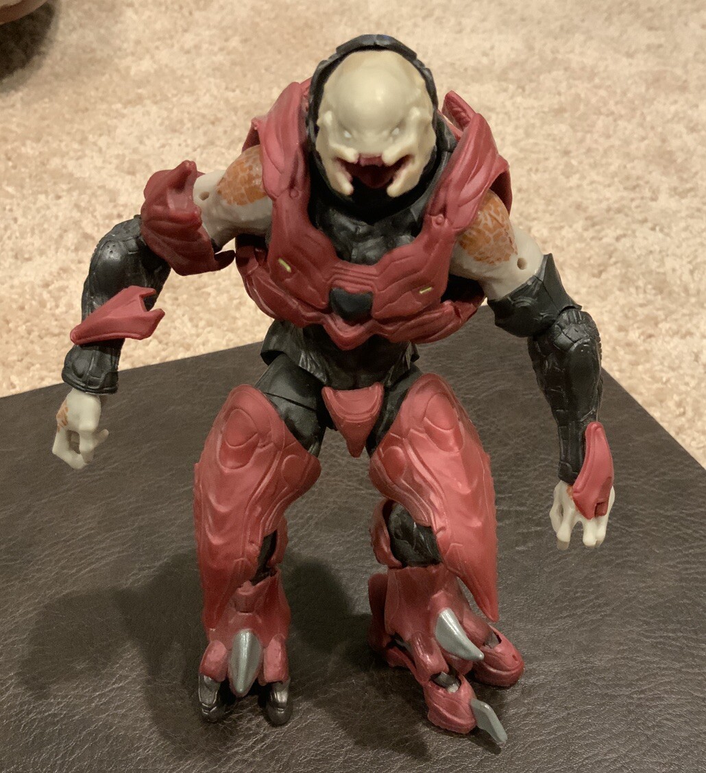 Halo Elite Zealot Alpha Crawler Soldier Figure 7” Mattel 2016 Microsft Incomplet