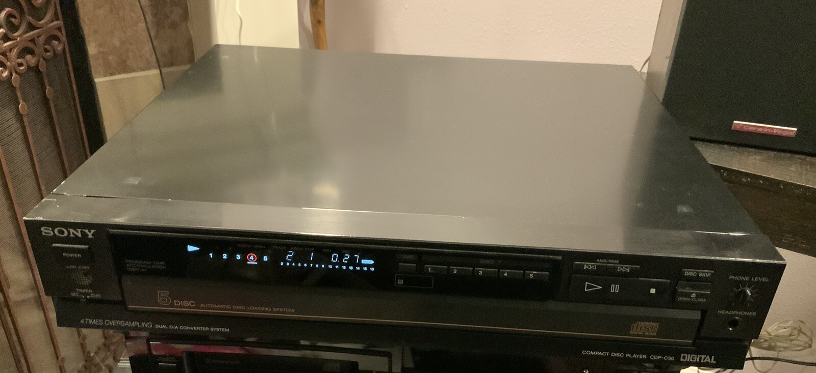 Sony CDP-C50M Compact Disc CD Player 5CD Changer HiFi Separate 1988 Japan