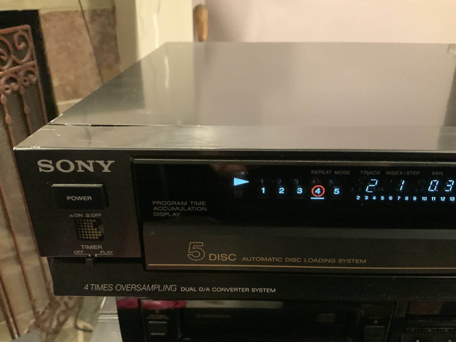 Sony CDP-C50M Compact Disc CD Player 5CD Changer HiFi Separate 1988 Japan - Image 2