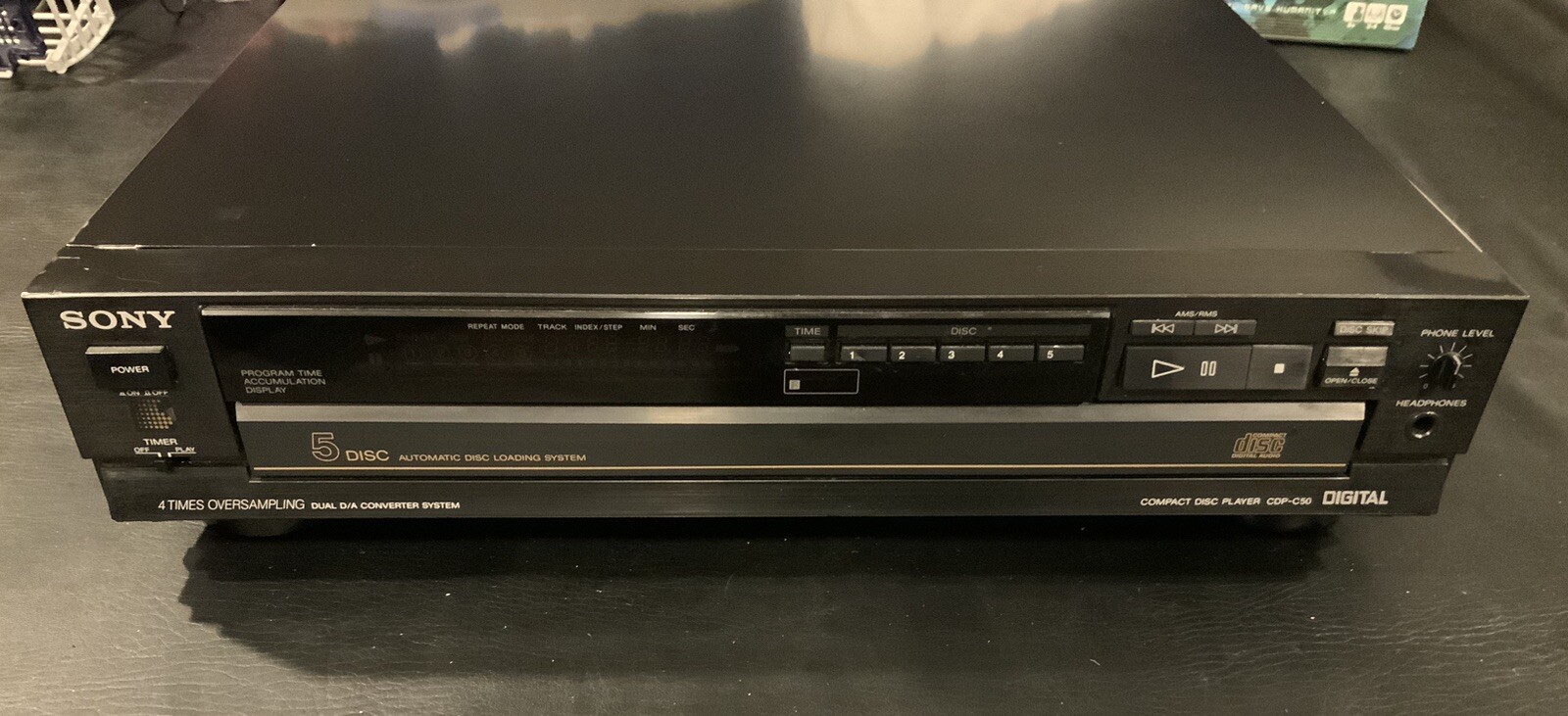 Sony CDP-C50M Compact Disc CD Player 5CD Changer HiFi Separate 1988 Japan - Image 10