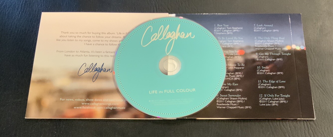 Life in Full Colour - Audio CD By Callaghan - VERY GOOD,RARE & SIGNED - Image 4