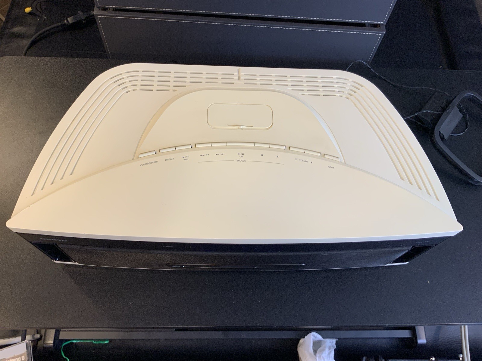 Rare Onkyo Aero Sound System - CBX-Z20 w/Remote Retro White CD iPod Dock Tested - Image 3