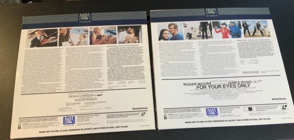 James Bond 007 2x LaserDisc Lot - For Your Eyes Only  & Goldfinger Pioneer 20th - Image 2