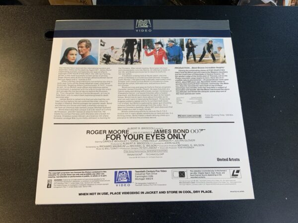 James Bond 007 2x LaserDisc Lot - For Your Eyes Only  & Goldfinger Pioneer 20th - Image 6