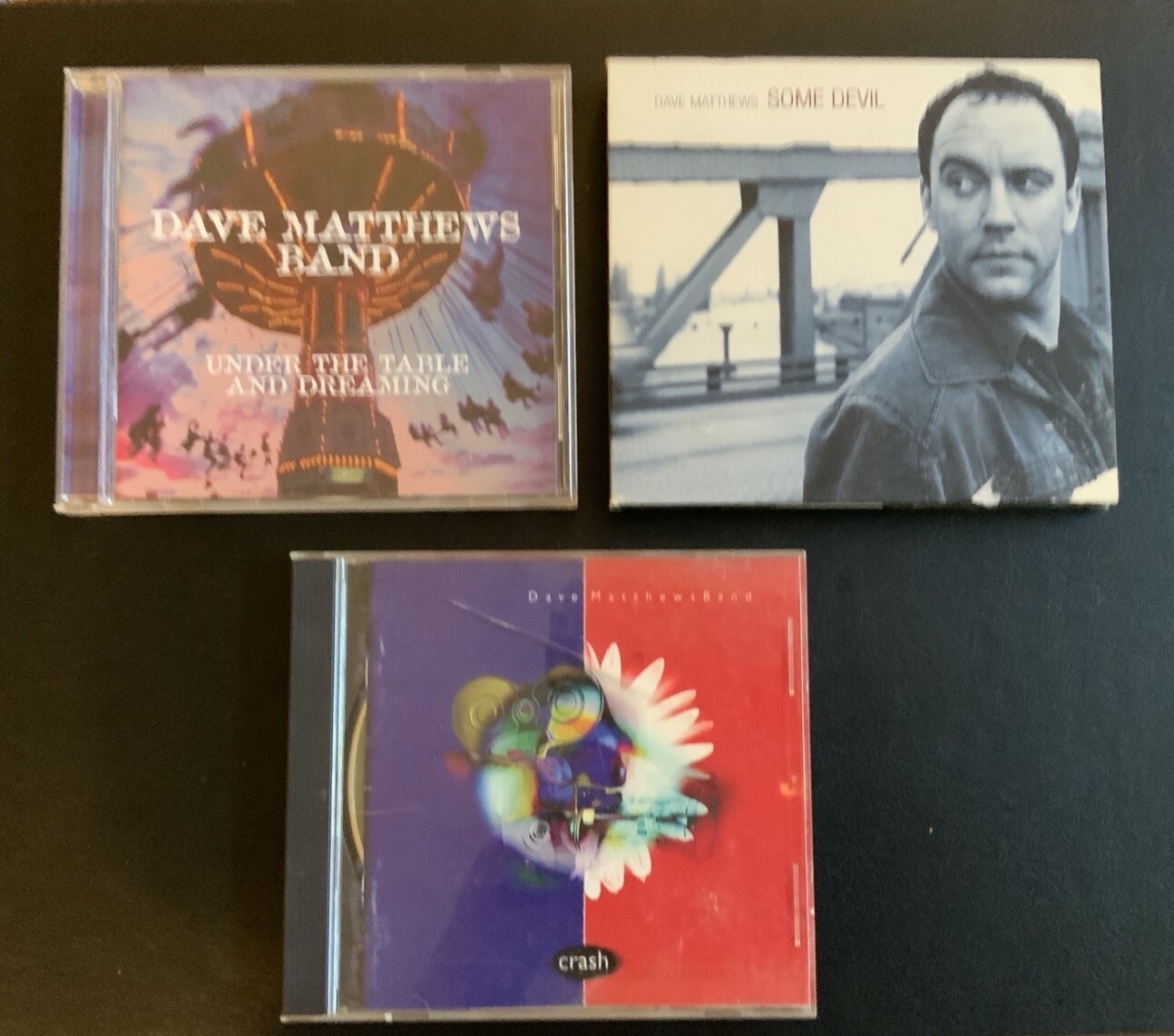 Dave Matthews Band 3 CD Lot Under the Table and Dreaming, Some Devil, Crash