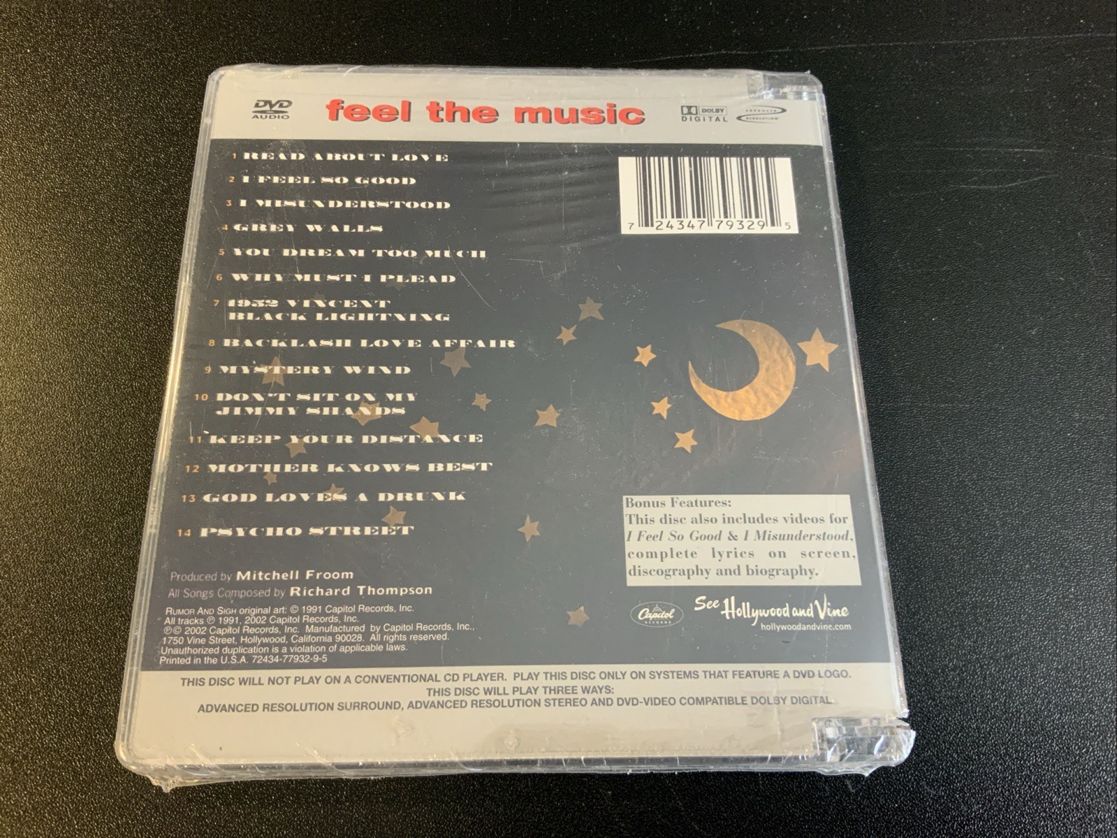 Richard Thompson Rumor and Sigh DVD Audio Feel The Music 2002 - Image 2