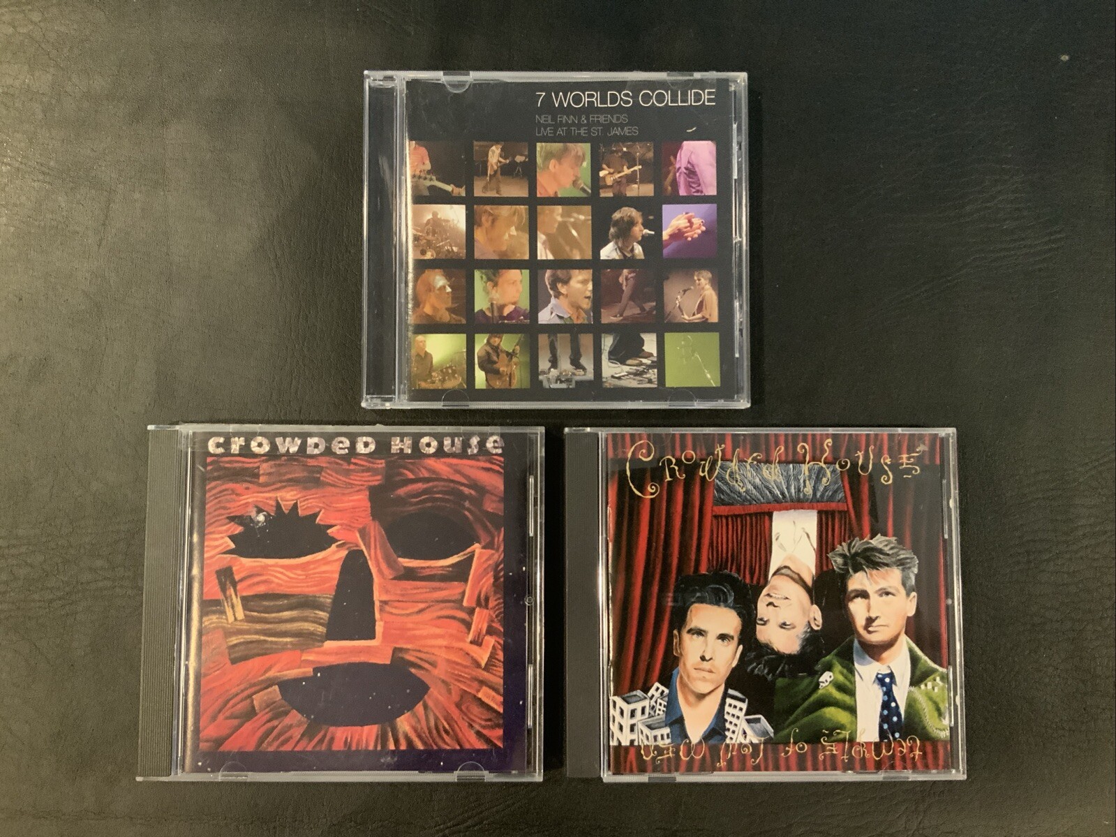 Crowded House / Neil Finn 3 CD Lot - Woodface, Temple of Low Men 7 Worlds Live