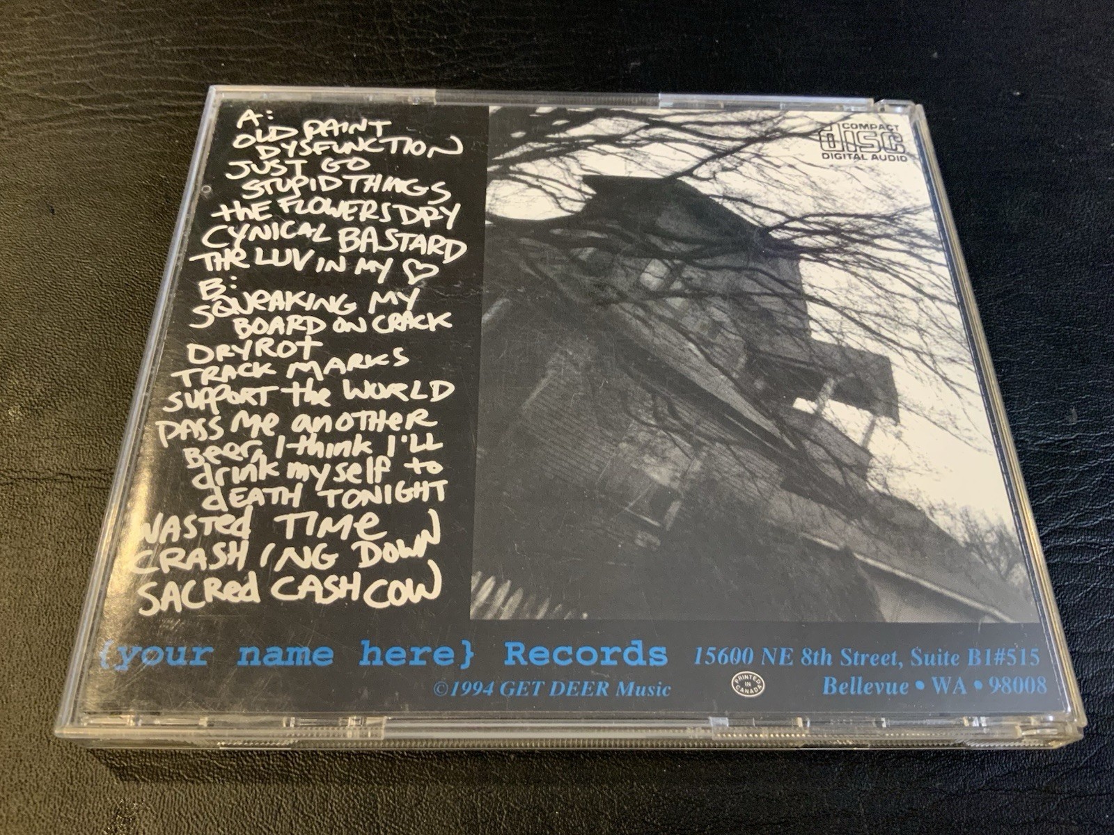Bone Cellar. - Now That It’s All Over 1994 Get Deer Music RAREAF CD - Image 2