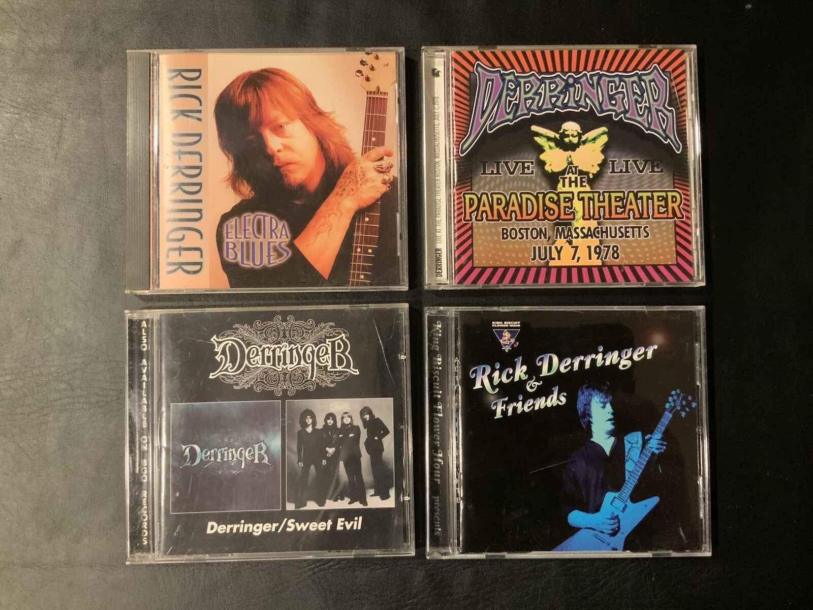 Rick Derringer 4 CD Lot RARE- Electra Blues, Live Paradise Theater, SWEET EVIL