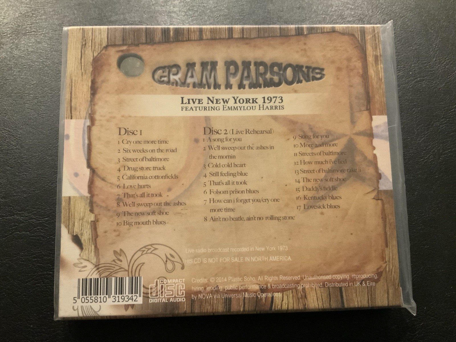 Gram Parsons Live New York 1973 (feat. Emmylou Harris) 2CD RARE HTF - Image 2