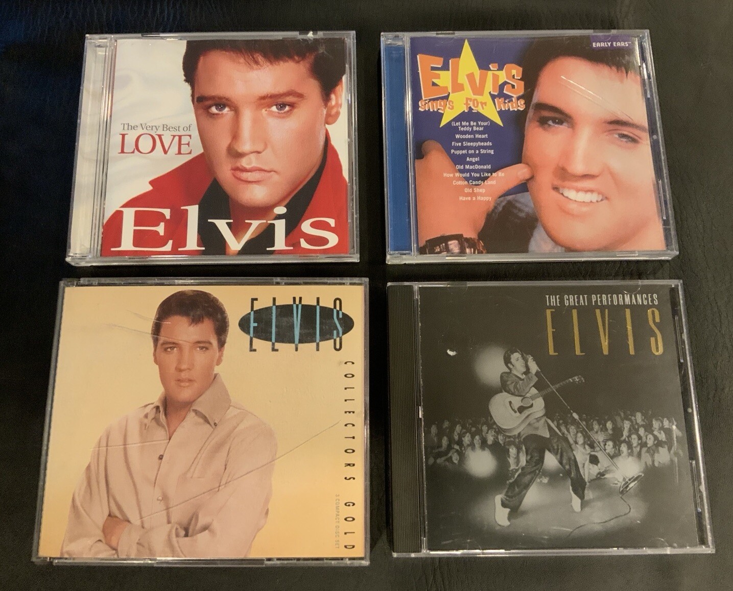 ELVIS PRESLEY 4 CD LOT VERY GOOD Great Performances, Collectors Gold, Love, Kids