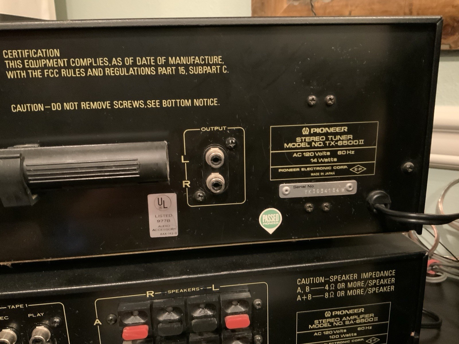 Pioneer SA-6500 ii Stereo Integrated Amplifier & TX-6500 ii AM/FM Tuner - READ - Image 12