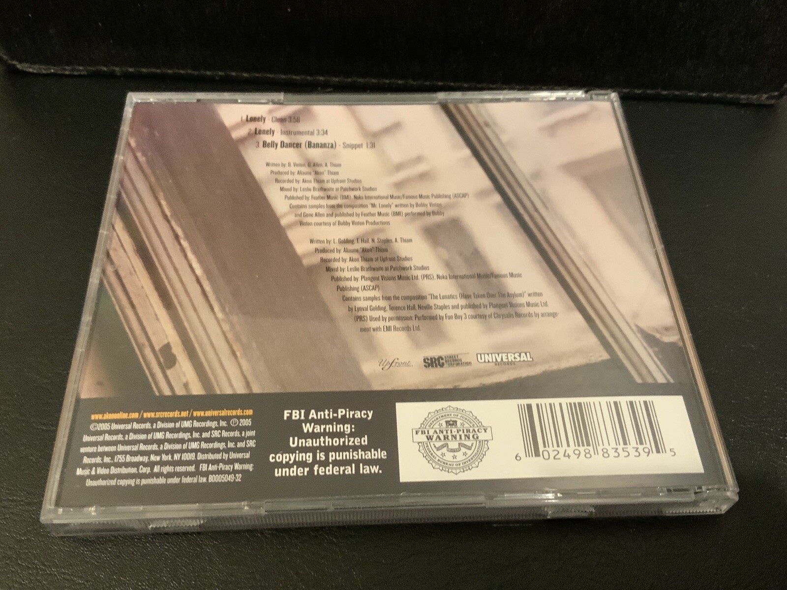 Lonely - By Akon - Rare 3 Track CD Single Lonely(x2)  & Belly Dancer - Image 2