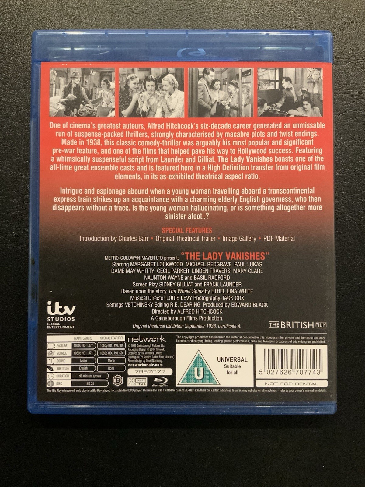 The Lady Vanishes (Blu-ray, 2015) Alfred Hitchcock RARE Network Region B - Image 2