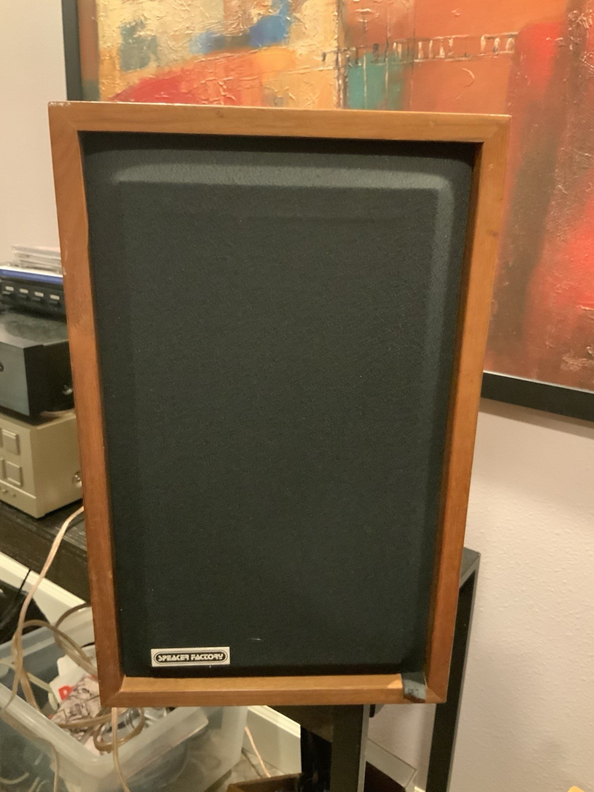 Rare Speaker Factory S7 Single Bookshelf Speaker Blue Grill HTF High End