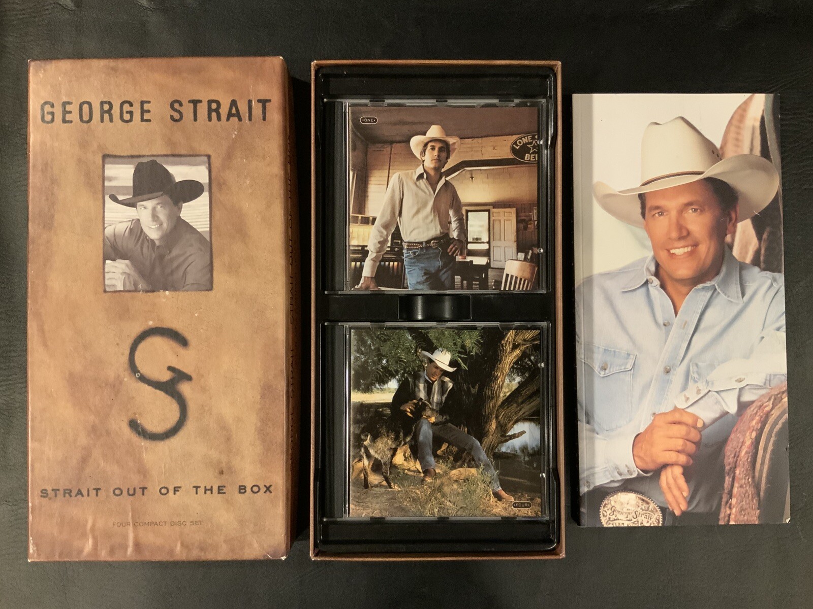 George Strait: Strait Out of the Box 4 CD Disc Box Set & Booklet MCA 1995