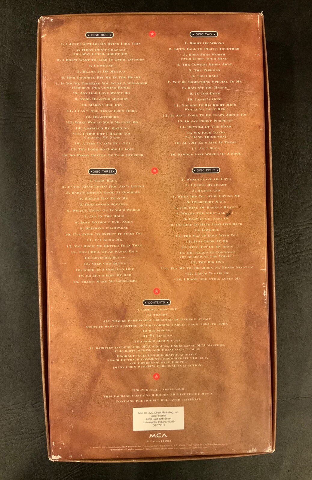 George Strait: Strait Out of the Box 4 CD Disc Box Set & Booklet MCA 1995 - Image 3