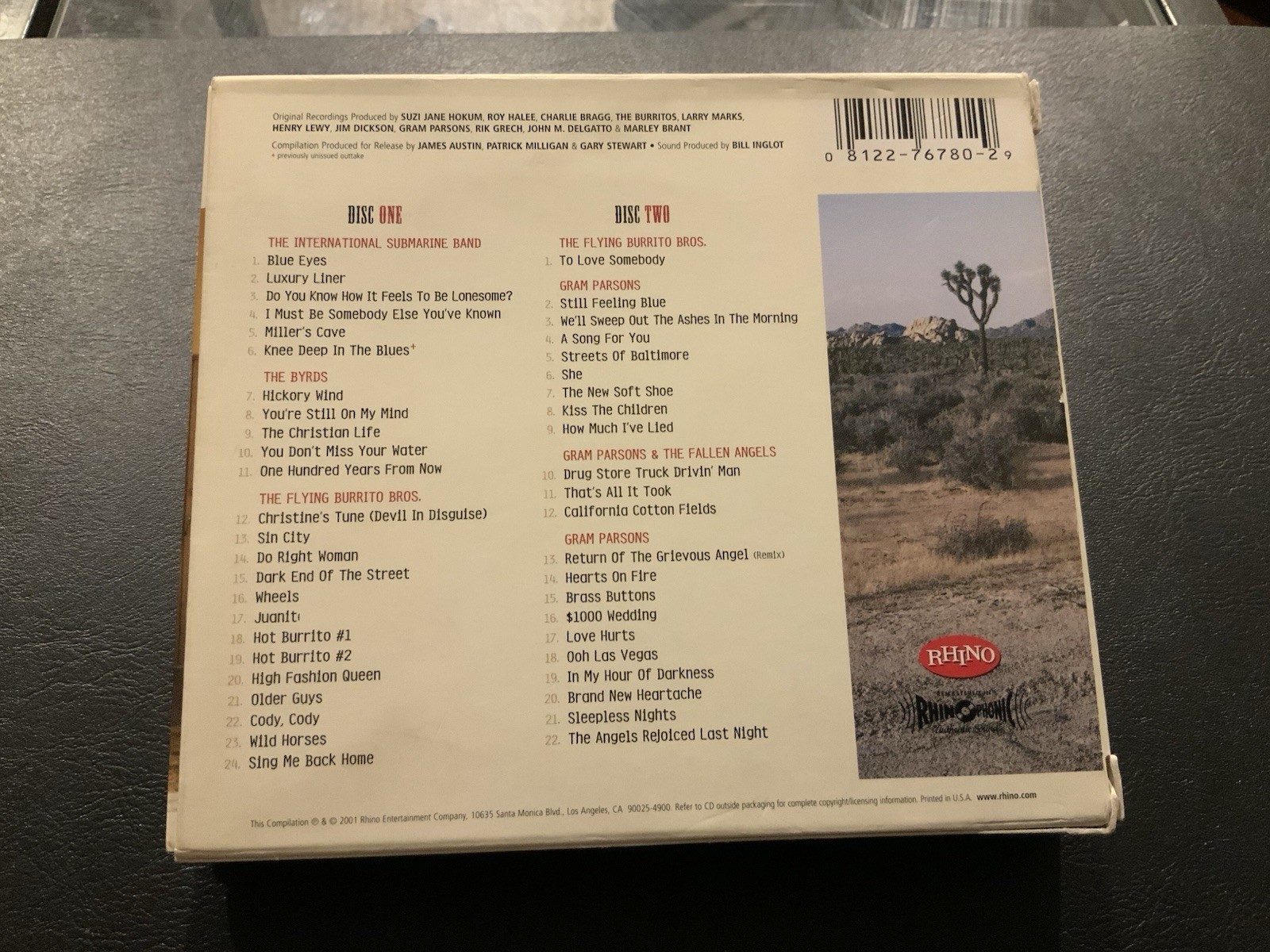 GRAM PARSONS "THE GRAM PARSONS ANTHOLOGY" (2001) 2 CD NEAR MINT Pre-owned - Image 2
