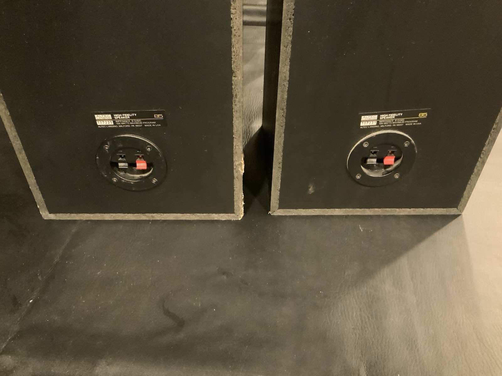 Altec Lansing Model 85 High Fidelity Bookshelf Speaker 8 Ohm Pair Black Tested - Image 8