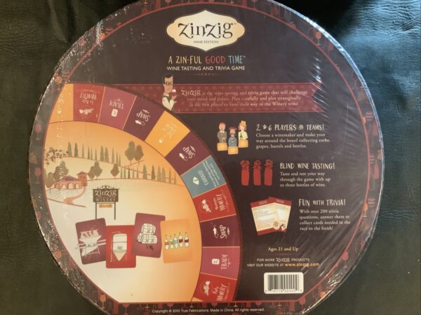 ZinZig - Wine Edition - Wine Tasting and Trivia Game 2010 True Fabrications NEW - Image 3