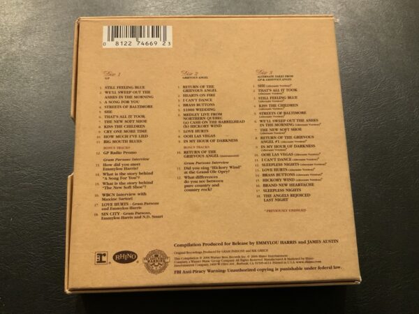 Gram Parsons - The Complete Reprise Sessions 3CD Box Set Warner Rhino 2006 Like - Image 2