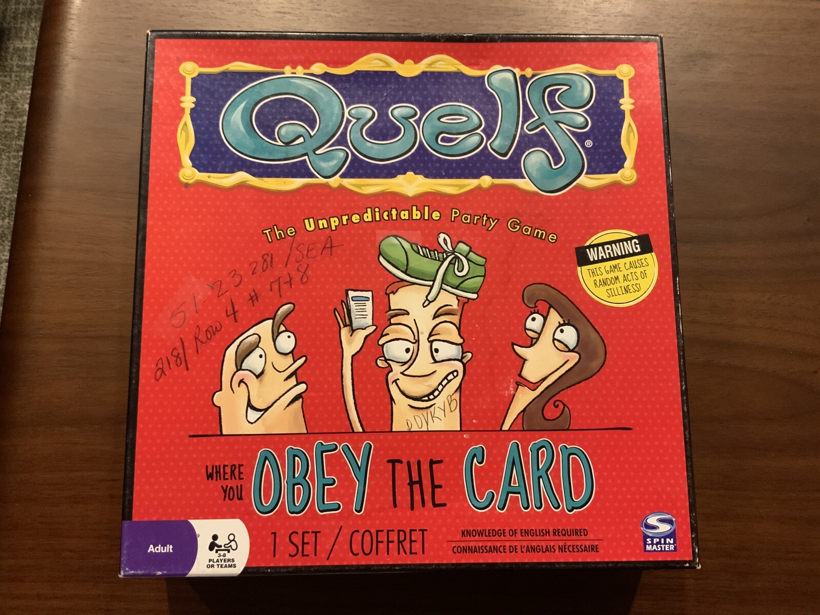 Quelf Board Game~The Unpredictable Party Game~Obey the Card~Complete~EUC
