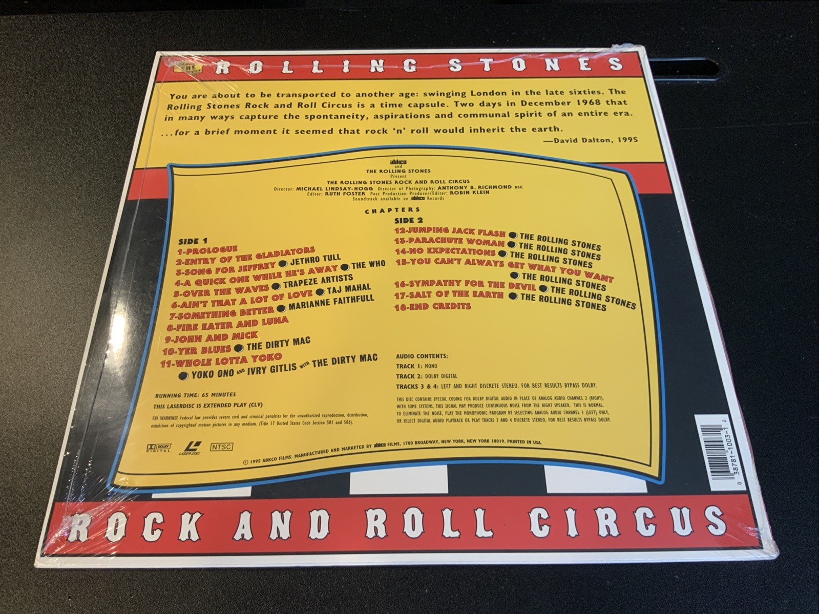 Rolling Stones Rock and Roll Circus LASERDISC THE Who Lennon NEW SEALED - Image 2