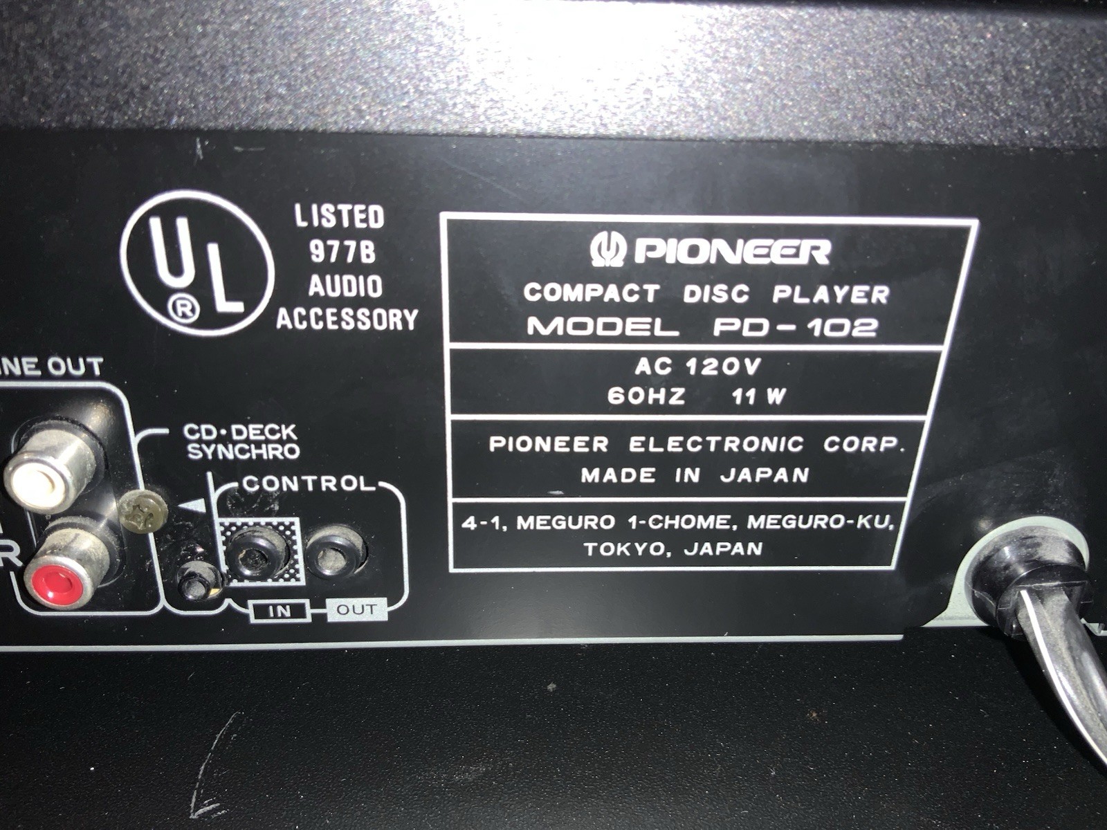 Pioneer PD-102 Vintage HiFi Stereo CD Player Compact Disc Tested See Video - Image 12