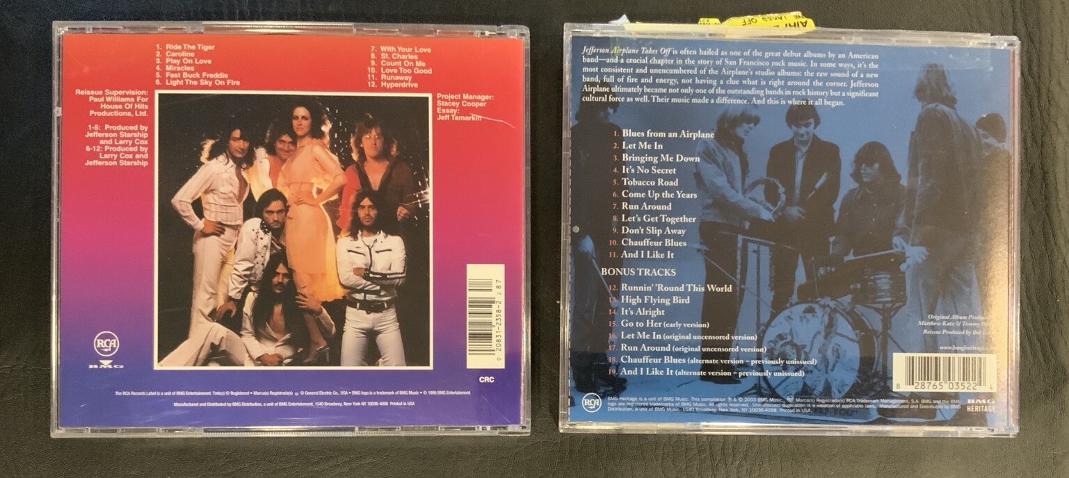 Jefferson Airplane Takes Off & Jefferson Starship Gold (2 CD) Lot - Image 2