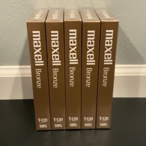 Lot of 5 Maxell Bronze VHS T-120  Blank Videocassette Tapes VHS VCR Brand New