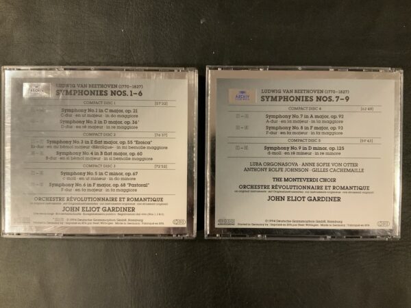 Beethoven Symphonies No. 1-9 John Eliot Gardiner, 6 CDs (No Booklet) Archiv - Image 4