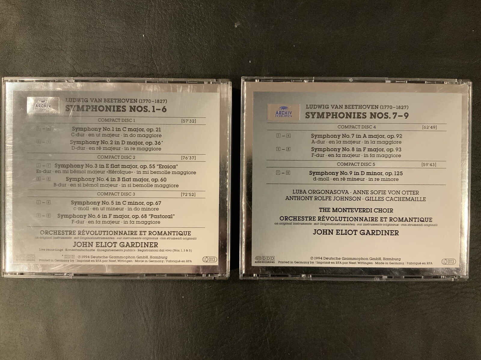 Beethoven Symphonies No. 1-9 John Eliot Gardiner, 6 CDs (No Booklet) Archiv - Image 4