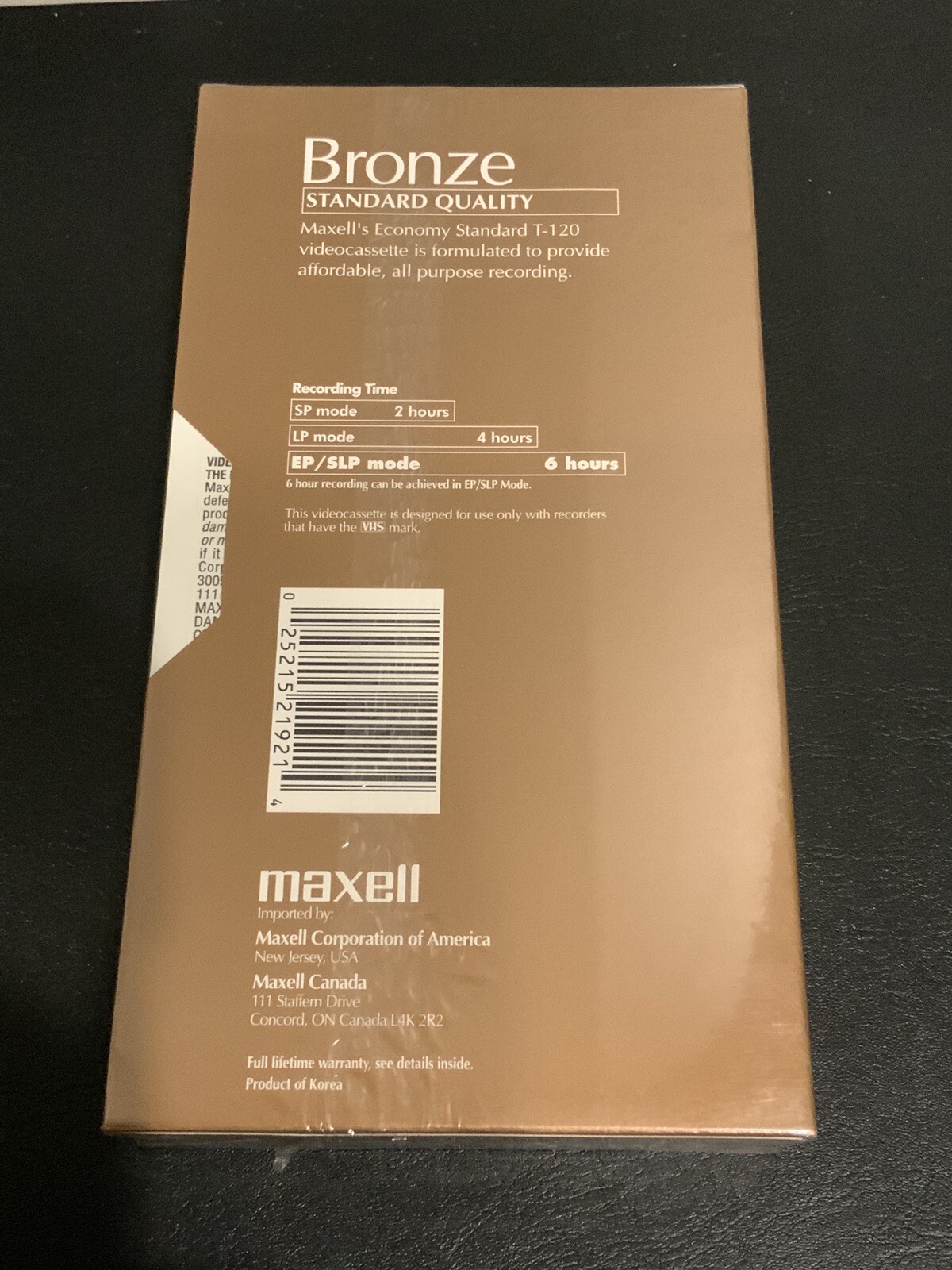 Lot of 5 Maxell Bronze VHS T-120  Blank Videocassette Tapes VHS VCR Brand New - Image 3