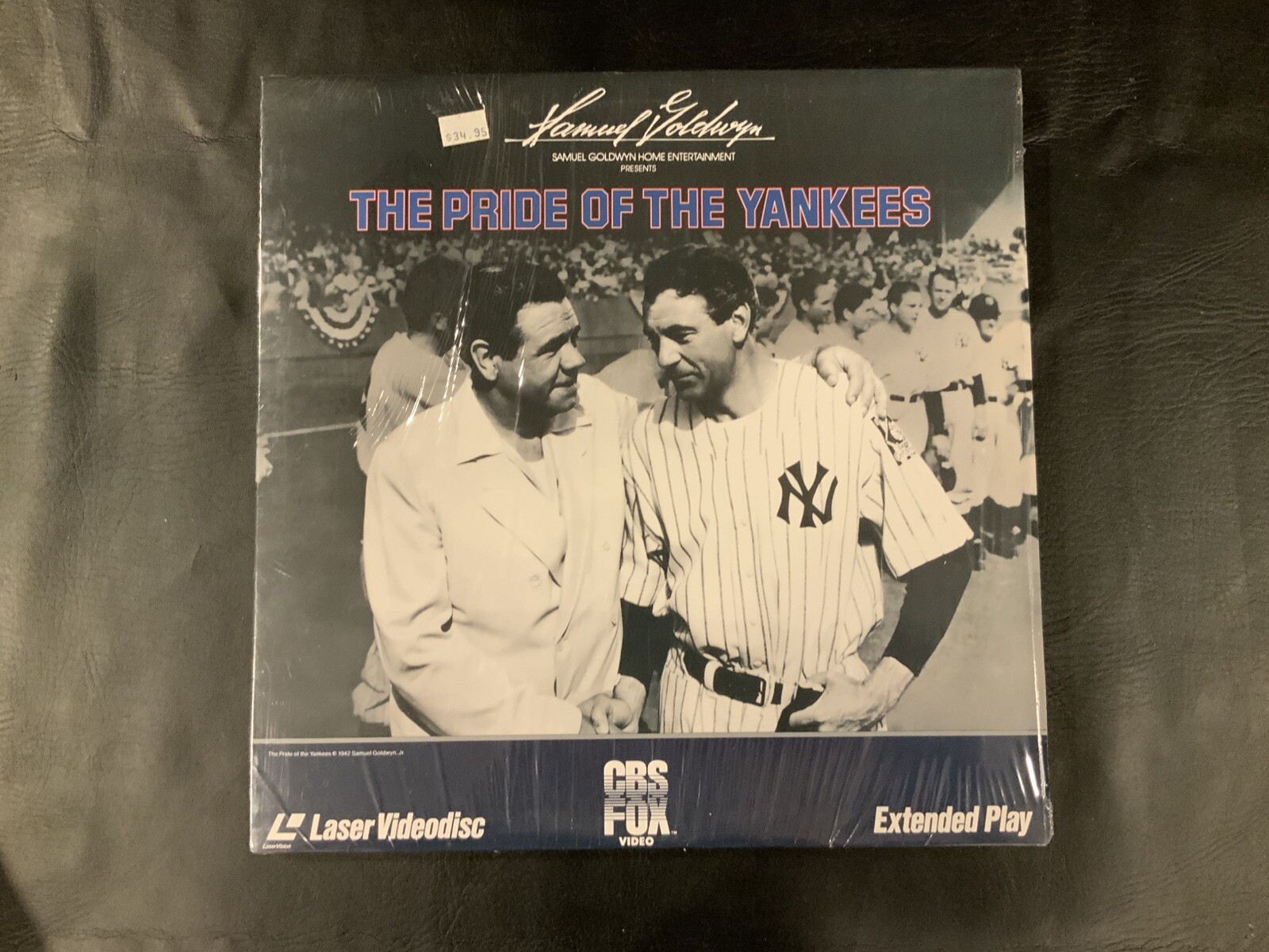 The Pride Of The Yankees-2 Laser Videodiscs-Baseball Movie-The Lou Gehrig Story