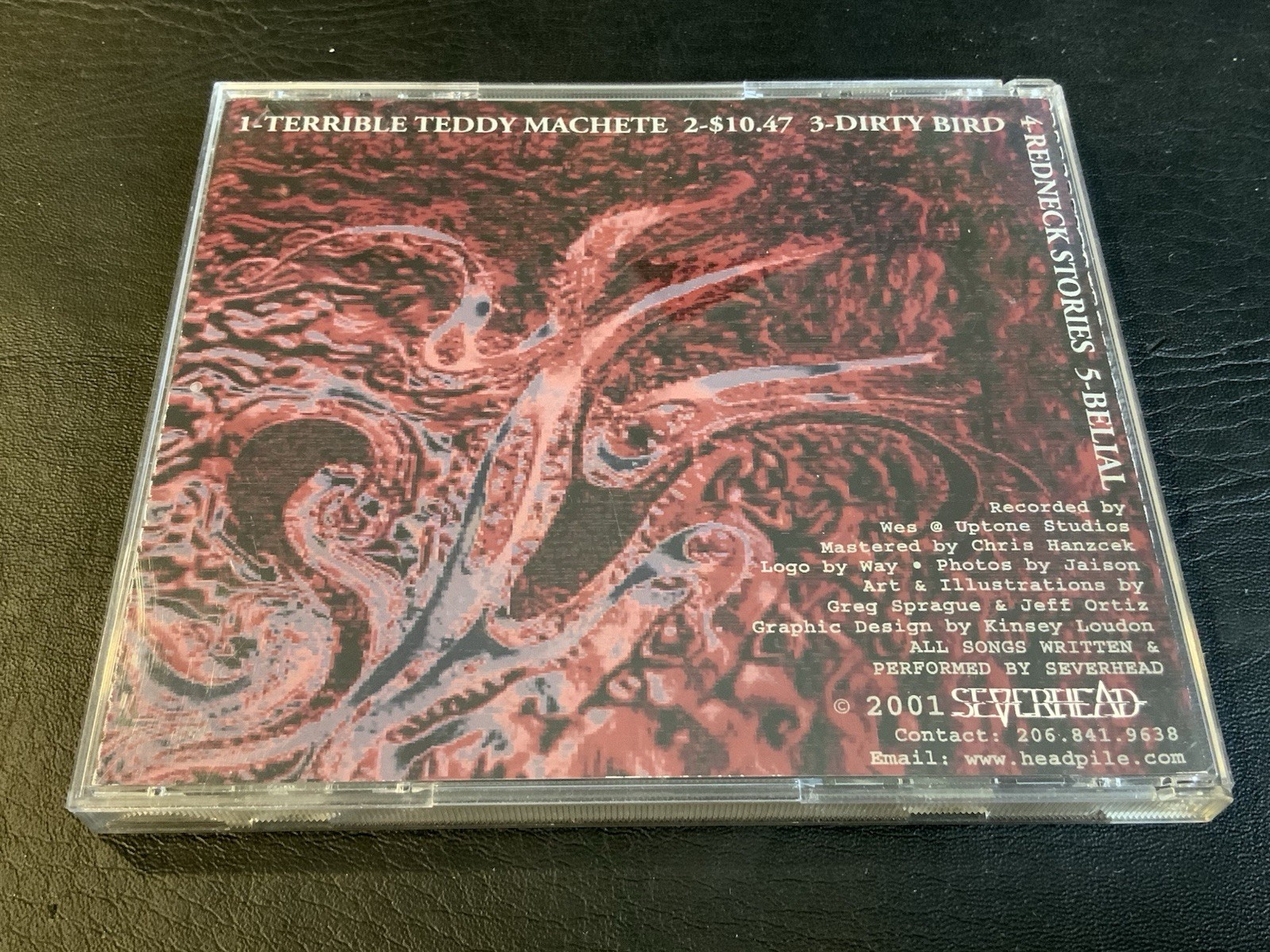 Severhead CD S/T 2001 Headpile Self Released RAREAF HTF - Image 2