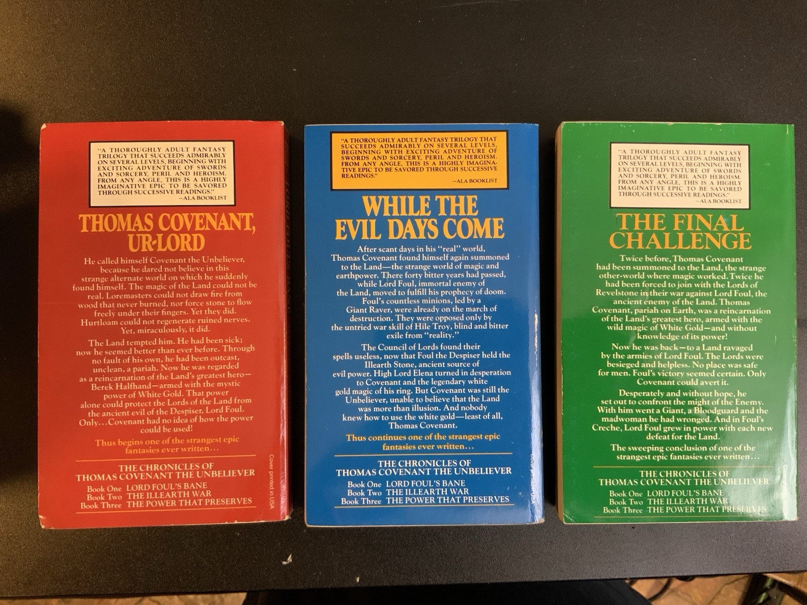 Chronicles of Thomas Covenant the Unbeliever 3 Volume Box Set Stephen Donaldson - Image 13