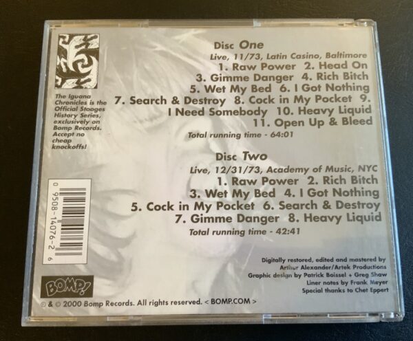IGGY & THE STOOGES - Double Danger - Academy Of Music/Latin Casino 1973 - 2 CD - Image 2