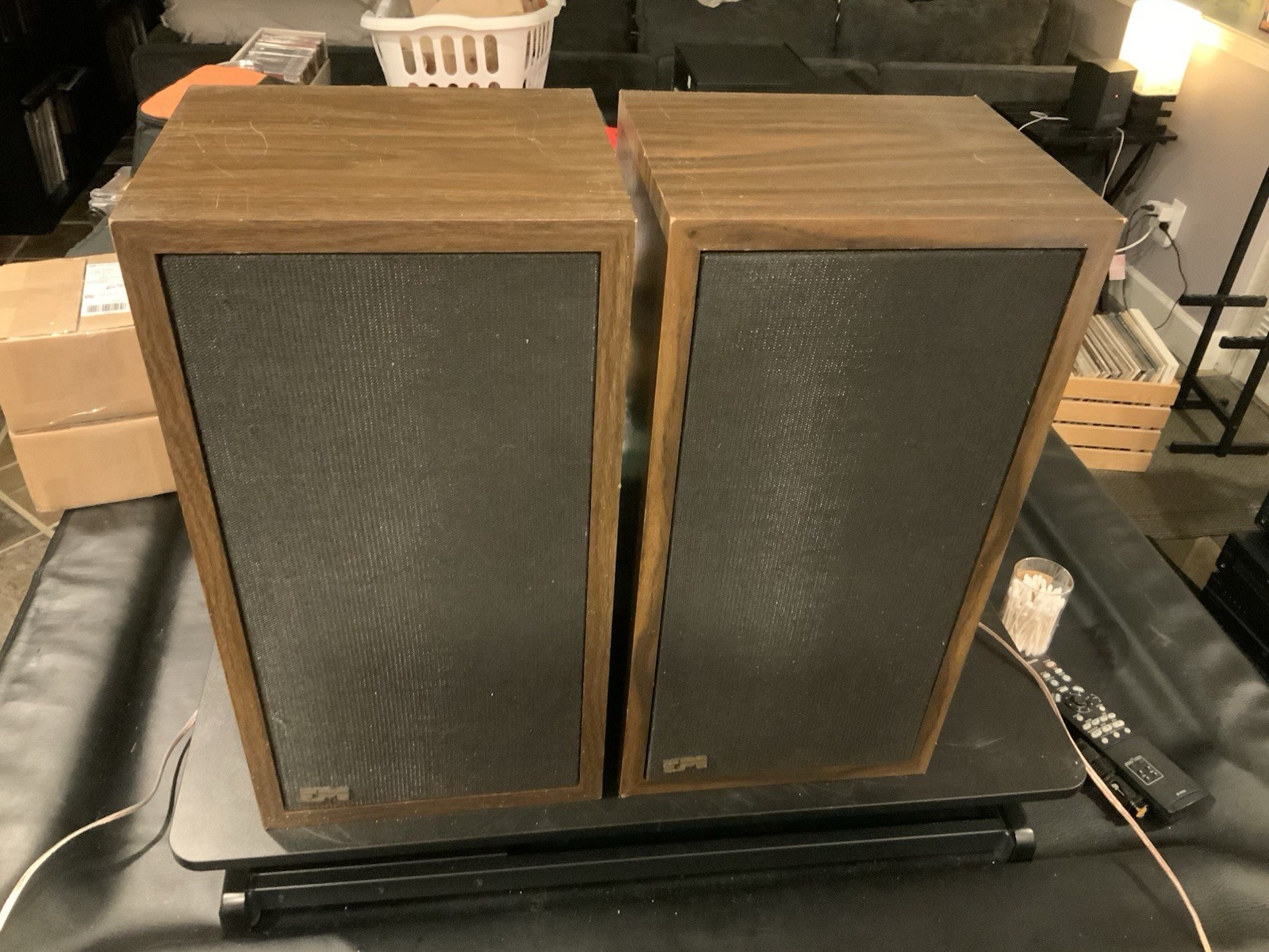 EPI Epicure 100V Floor Speakers Wooden Vinyl W/New EPI WOOFERS Must Read & Video - Image 2