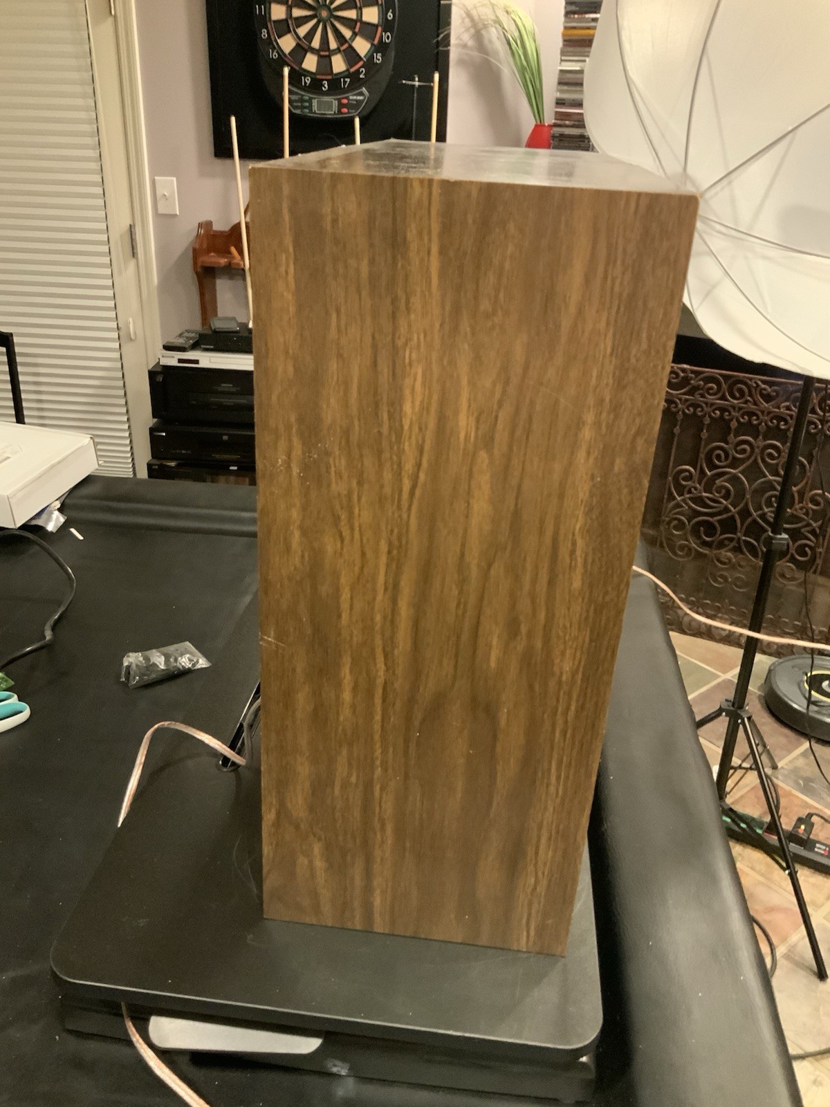 EPI Epicure 100V Floor Speakers Wooden Vinyl W/New EPI WOOFERS Must Read & Video - Image 3