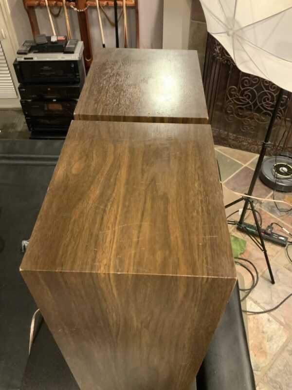 EPI Epicure 100V Floor Speakers Wooden Vinyl W/New EPI WOOFERS Must Read & Video - Image 4