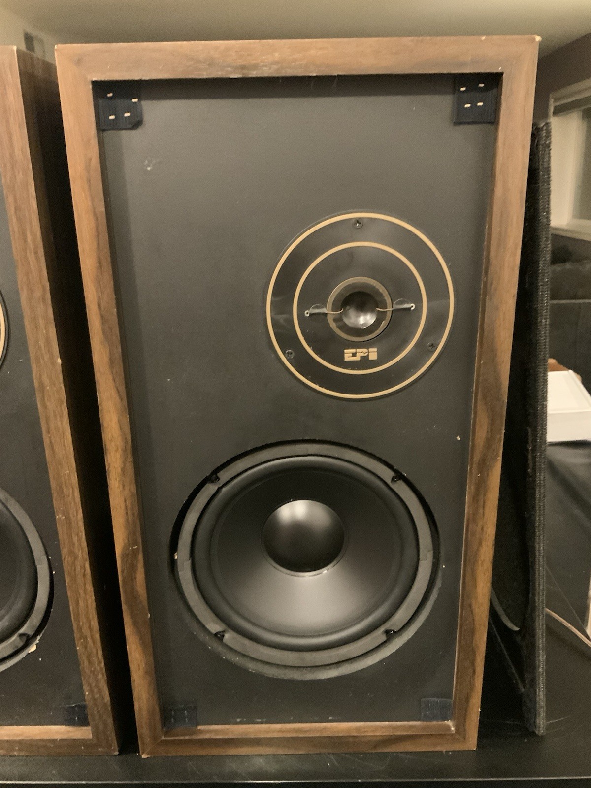 EPI Epicure 100V Floor Speakers Wooden Vinyl W/New EPI WOOFERS Must Read & Video - Image 7