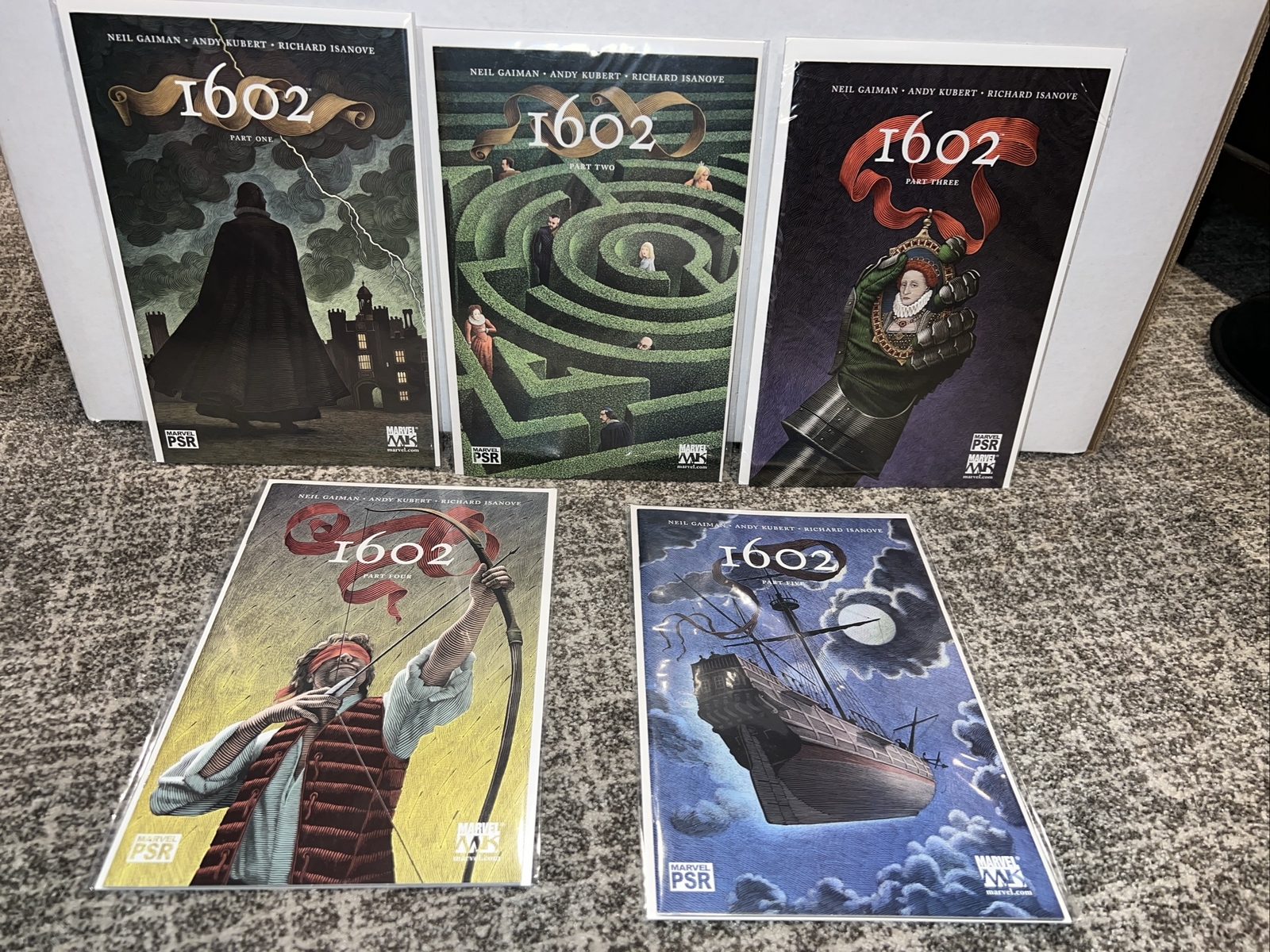 1602 #1-5 Lot - Neil Gaiman 1st Marvel writing - 2003 - What If? High Grade