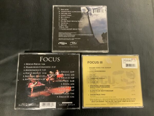 LOT OF 3 FOCUS CD’s Greatest Hits, Focus 3 & 8 progressive rock jazz fusion - Image 2