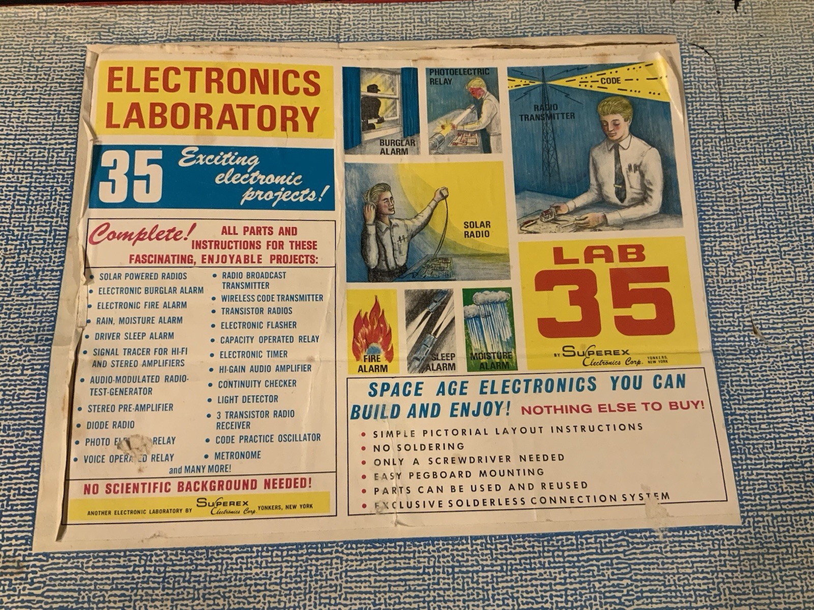 Vintage Superex Electronics Laboratory 35 Exciting Electronic Projects! RARE SEE - Image 2