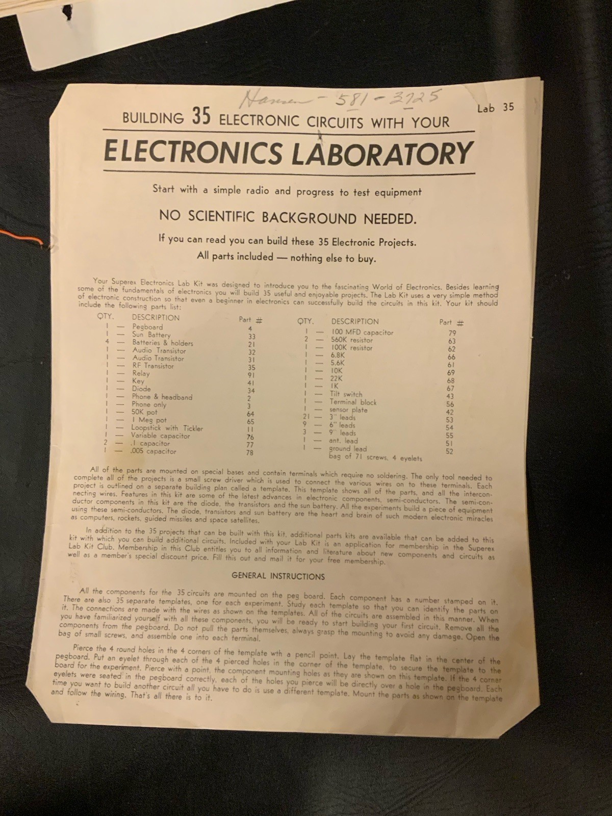 Vintage Superex Electronics Laboratory 35 Exciting Electronic Projects! RARE SEE - Image 15