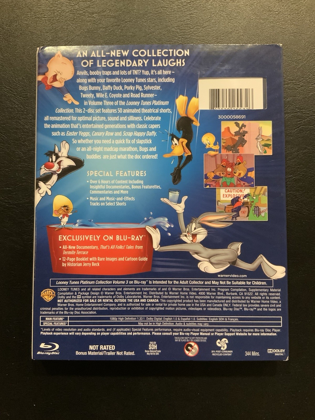 LOONEY TUNES PLATINUM COLLECTION VOLUME THREE 3 BLU RAY SLIPCOVER RARE - Image 2